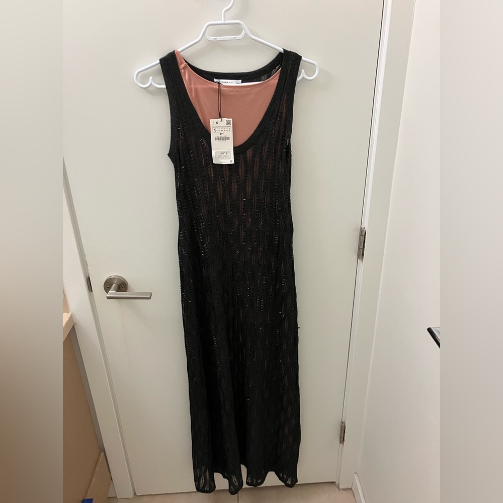 Zara limited edition beaded maxi dress NWT - Picture 3 of 8